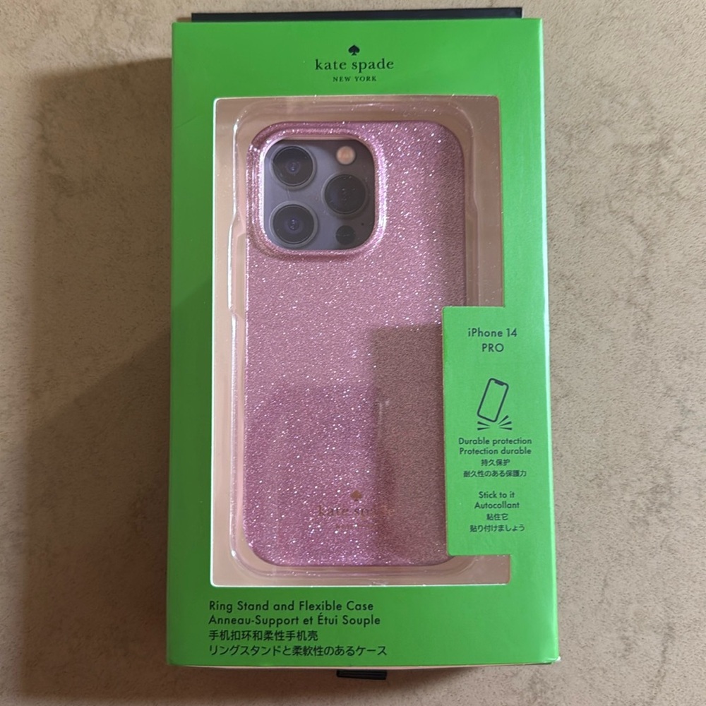 iPhone 14 Pro shimmer case and ring stand